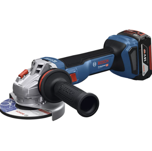 Акумуляторна кутова шліфувальна машина Bosch GWS 18V-11 Professional, 2 акб GBA 18V 5.0Ah та з/п GAL 1880 CV, у кейсі L-BOXX
