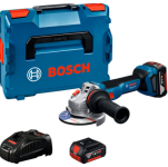 Акумуляторна кутова шліфмашина Bosch GWS 18V-11 S Professional, 2 акб GBA 18V 5.0Ah та з/п GAL 1880 CV, у кейсі L-BOXX 136