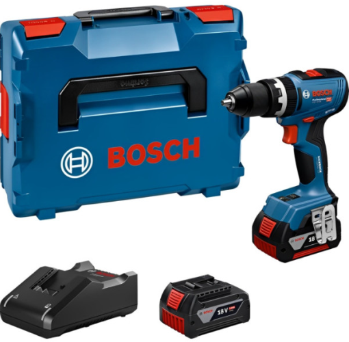 Акумуляторний дриль-шурупокрут Bosch GSB 18V-65 Professional, 2 акб GBA 18V 5.0Ah і з/в GAL 18V-40, у кейсі L-BOXX 136 N Акумуляторний дриль-шурупокрут Bosch GSB 18V-65 Professional, 2 акб GBA 18V 5.0Ah і з/в GAL 18V-40, у кейсі L-BOXX 136 N