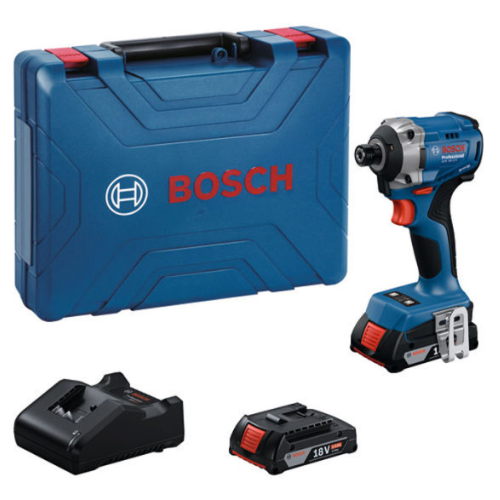 Акумуляторний ударний гайковерт Bosch GDR 18V-215 Professional, 2 акб GBA 18V 2.0Ah та з/п GAL 18V-20 у кейсі