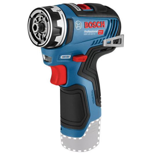 Акумуляторний дриль-шурупокрут Bosch GSR 12V-35 FC Professional, без акумулятора та з/п, в кейсі, 4 адаптери