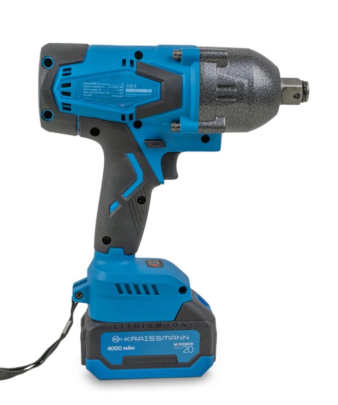 Гайковерт ударний акумуляторний KRAISSMANN 2402 ASS-BL 20/2 MP (1400 Нм, 3/4", 2 АКБ 4 А·год, кейс)