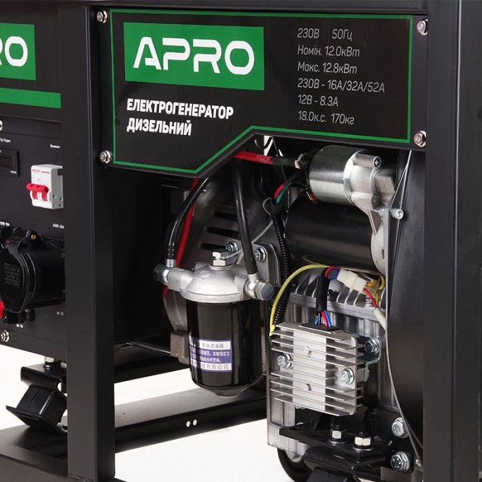 Генератор дизельний APRO DG-120E 12 кВт (електростартер)