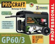Генератор бензиновий Procraft GP60/3