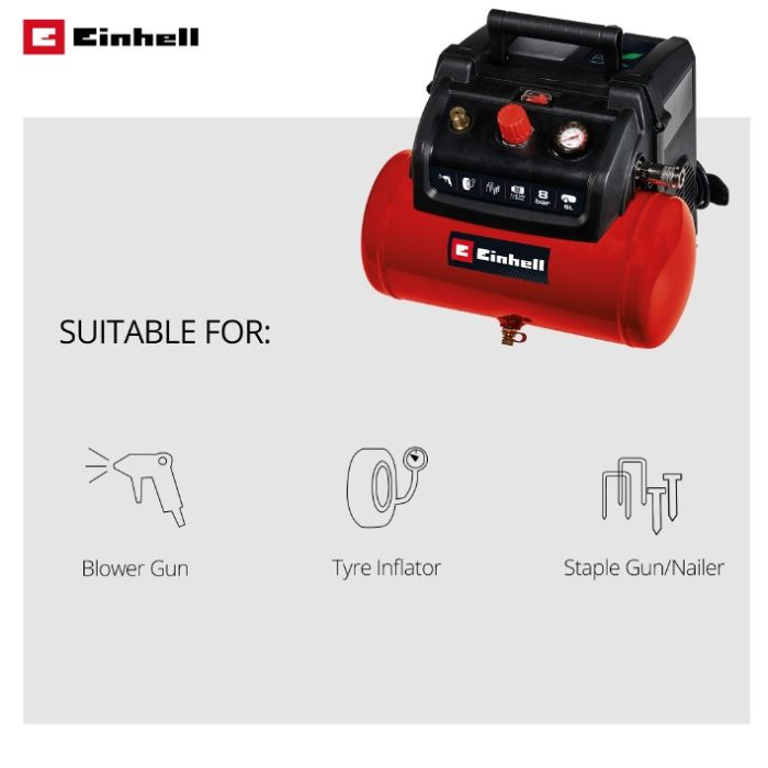 Компрессор воздушный Einhell TC-AC 190/6/8 OF Set (4020650)