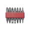 Отвертка магнитная 1/4" с комплектом насадок, 15ед., Cr-V INTERTOOL HT-0415