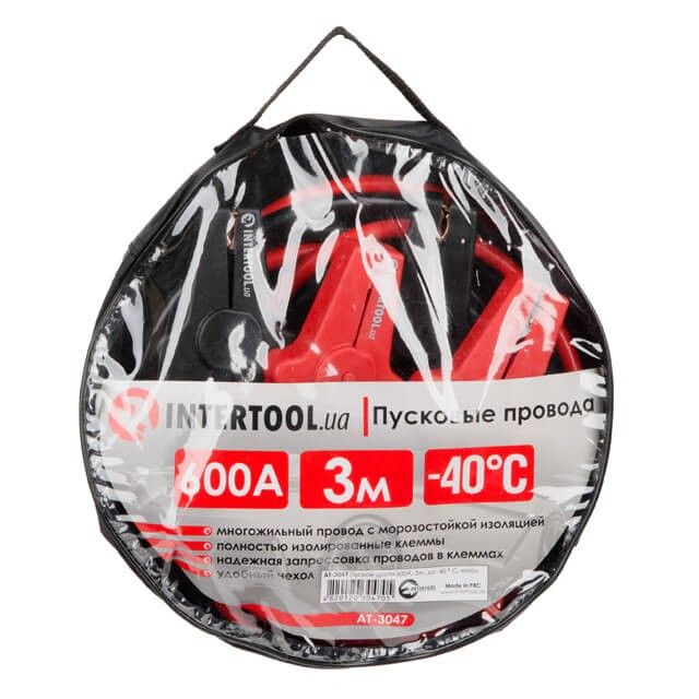 Провода пусковые 600 А, 3 м, до -40°C, чехол INTERTOOL AT-3047