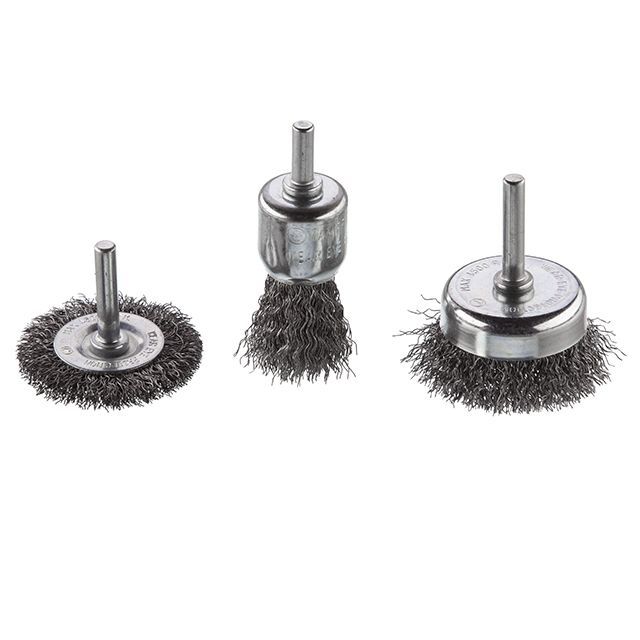 Набор щеток проволочных для дрели 1/4", 3 ед. INTERTOOL BT-0300