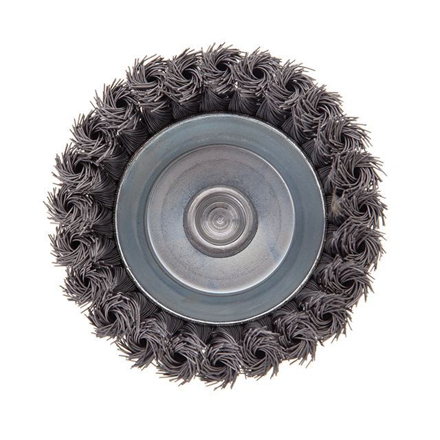 Щетка чашечная 100 мм для дрели, 1/4" (пучки витой проволоки) INTERTOOL BT-3100