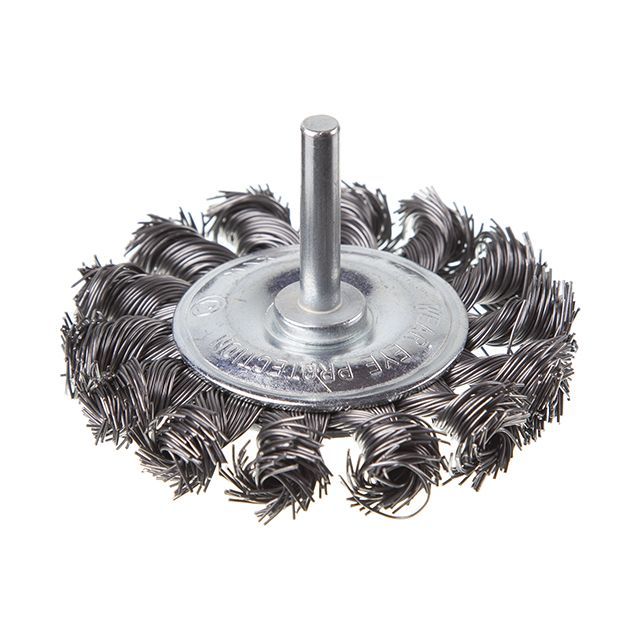 Щетка кольцевая 75 мм для дрели, 1/4" (пучки витой проволоки) INTERTOOL BT-8075