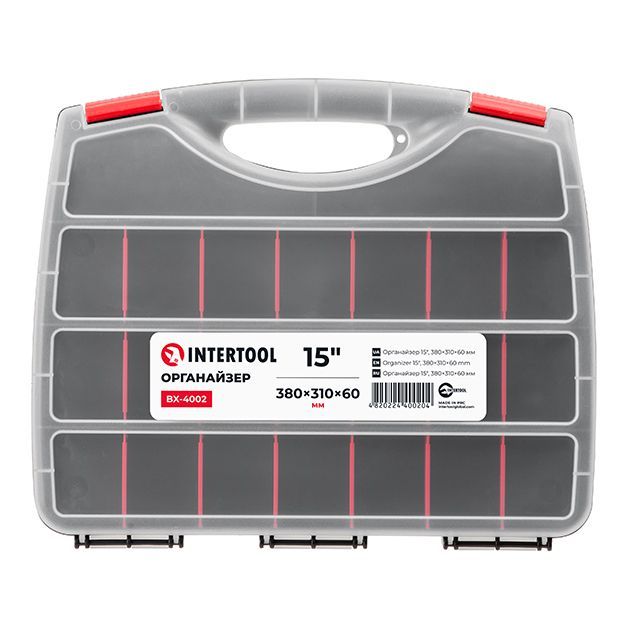 Органайзер 15" 380*310*60мм INTERTOOL BX-4002 Органайзер 15" 380*310*60мм INTERTOOL BX-4002