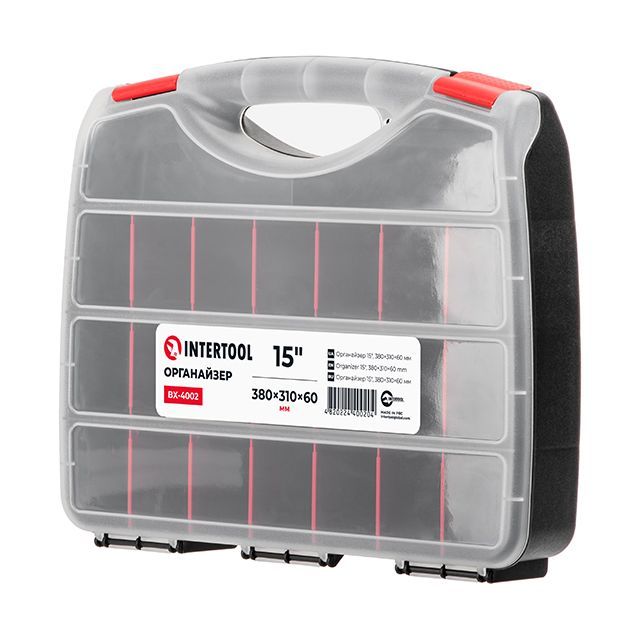 Органайзер 15" 380*310*60мм INTERTOOL BX-4002 Органайзер 15" 380*310*60мм INTERTOOL BX-4002