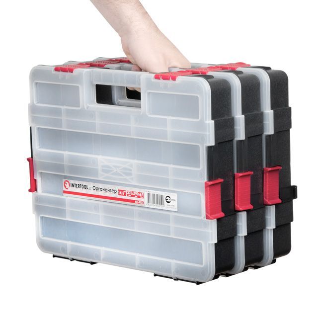 Органайзер 14.5" 375*280*67мм INTERTOOL BX-4021 Органайзер 14.5" 375*280*67мм INTERTOOL BX-4021