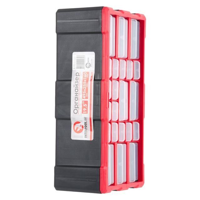 Органайзер 22 ячейки, 19.5": 495*255*160 мм INTERTOOL BX-4023