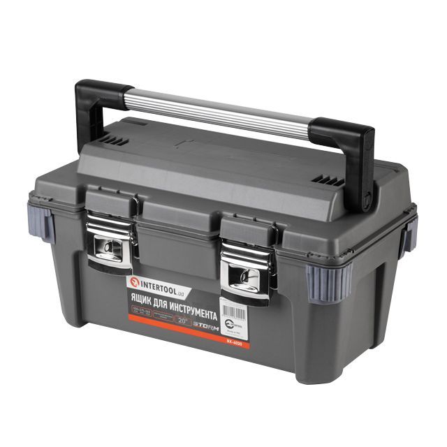 Ящик для инструментов с металлическими замками 20" 500*275*265мм INTERTOOL BX-6020