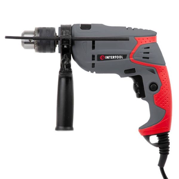 Дрель ударная 550 Вт, 0-2800 об/мин, 1.5-13 мм, реверс, плавная регулировка INTERTOOL DT-0107 Дрель ударная 550 Вт, 0-2800 об/мин, 1.5-13 мм, реверс, плавная регулировка INTERTOOL DT-0107