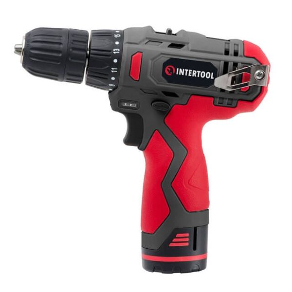 Дрель-шуруповерт аккумуляторная 12 В, 30 Нм, 0-350/0-1300 об/мин, 0.8-10 мм, литий-ион, 1.5 Ач INTERTOOL DT-0310 Дрель-шуруповерт аккумуляторная 12 В, 30 Нм, 0-350/0-1300 об/мин, 0.8-10 мм, литий-ион, 1.5 Ач INTERTOOL DT-0310