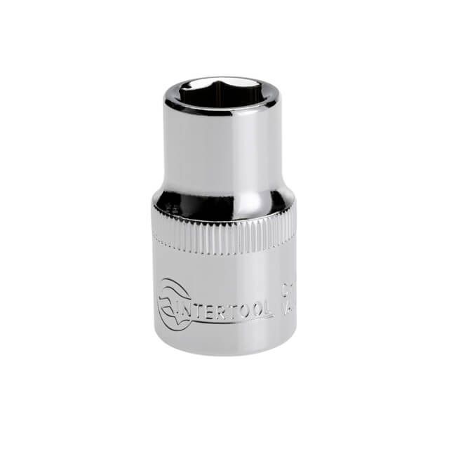 Головка шестигранная 1/2", 12×38 мм, Cr-V, STORM INTERTOOL ET-0012