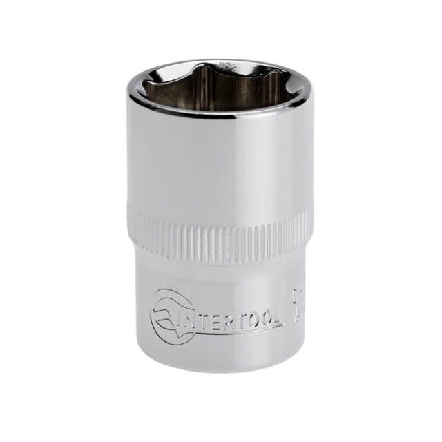 Головка шестигранная 1/2", 19×38 мм, Cr-V, STORM INTERTOOL ET-0019