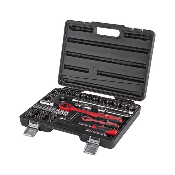 Профессиональный набор инструмента, 1/2" & 1/4", 72 ед. CrV INTERTOOL ET-6072