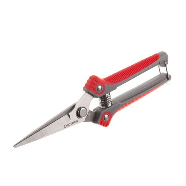 Секатор для винограда 200 мм, INOX, двухкомпонентная рукоятка INTERTOOL FT-1015 Секатор для винограда 200 мм, INOX, двухкомпонентная рукоятка INTERTOOL FT-1015