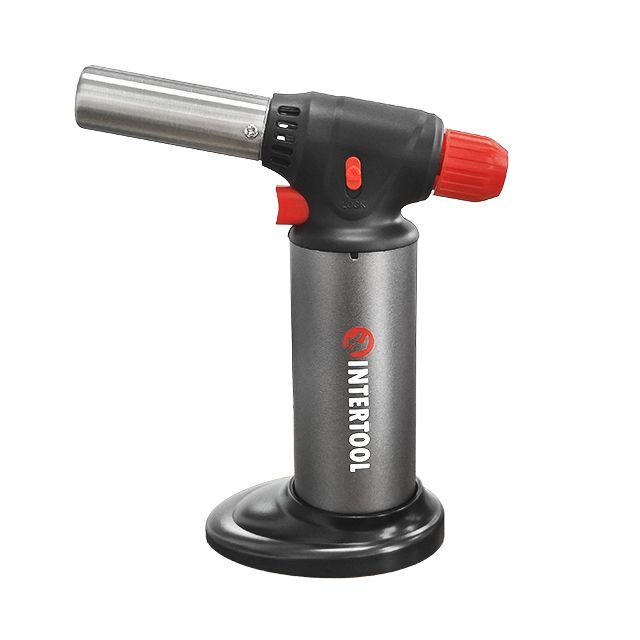 Горелка газовая заправляемая. Пьезорозжиг, 1100 град.С INTERTOOL GB-0009 Горелка газовая заправляемая. Пьезорозжиг, 1100 град.С INTERTOOL GB-0009