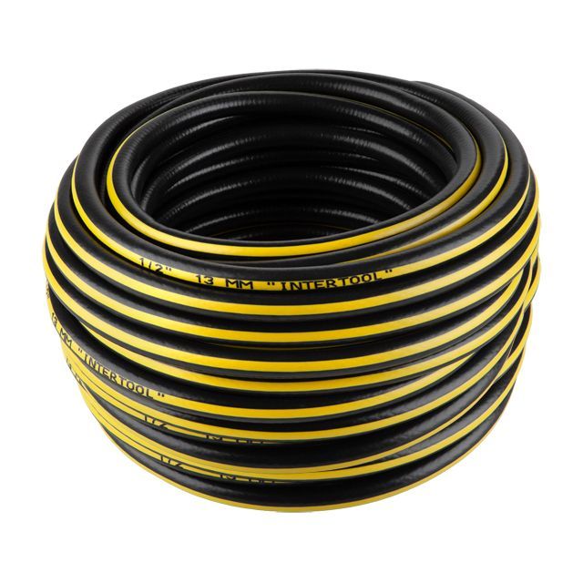 Шланг для води чотиришаровий, 1/2", 30 м, армований, PVC INTERTOOL GE-4105
