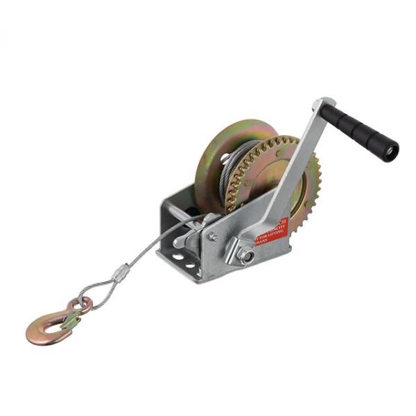 Лебедка рычажная барабанная стальной трос тяговое усилие 450 кг INTERTOOL GT1454 Лебедка рычажная барабанная стальной трос тяговое усилие 450 кг INTERTOOL GT1454