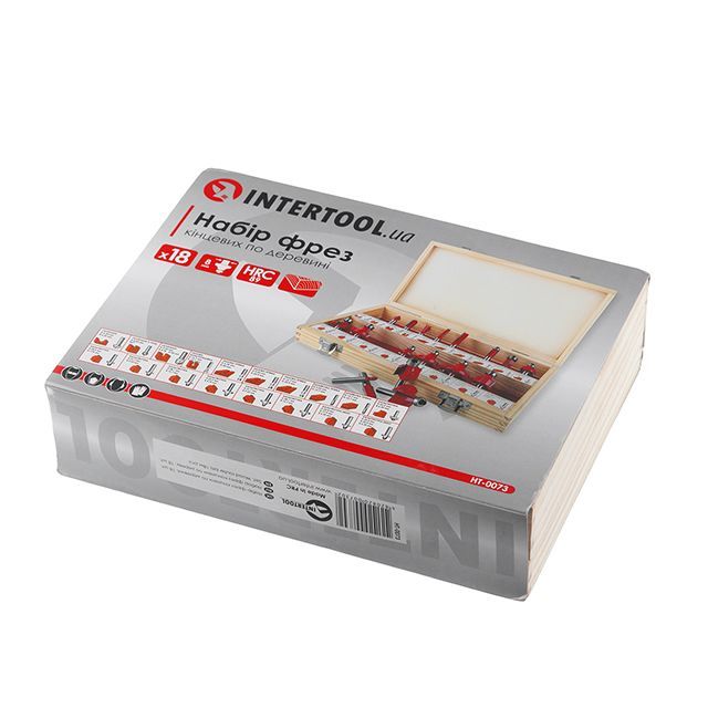 Набор фрез по дереву, 18 шт. INTERTOOL HT-0073