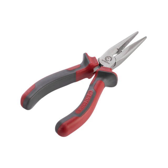 Длинногубцы прямые 160 мм, С55 INTERTOOL HT-0127
