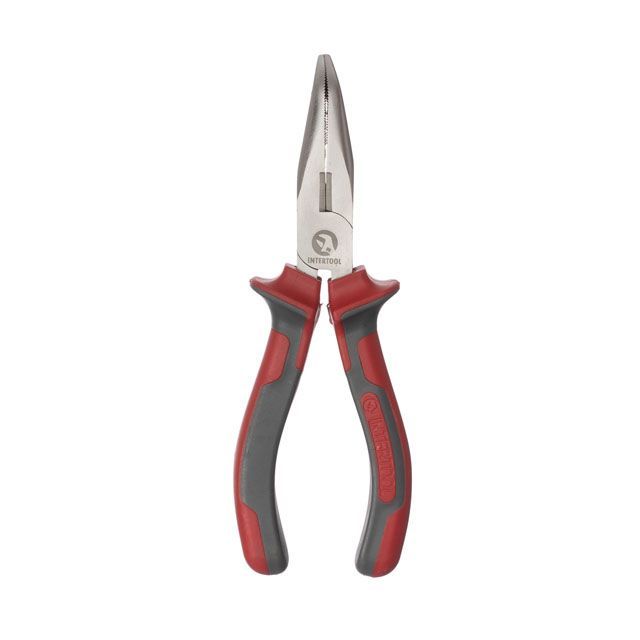 Длинногубцы изогнутые 160 мм С55 INTERTOOL HT-0131