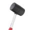 Киянка резиновая 450 г, черная резина, металлич. ручка INTERTOOL HT-0231