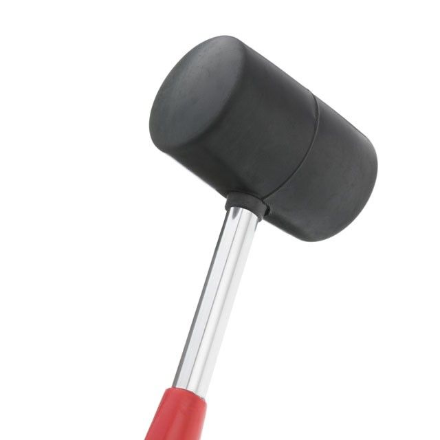 Киянка резиновая 680 г, черная резина, метал. ручка INTERTOOL HT-0232