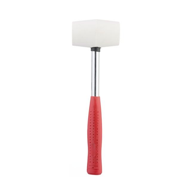 Киянка резиновая, 225 г, 40 мм, белая резина, металлическая ручка INTERTOOL HT-0234