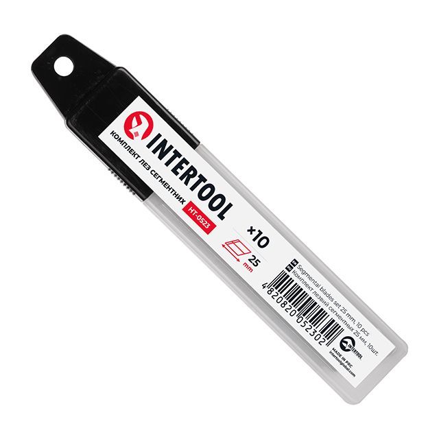Комплект лезвий сегментных 25 мм, 10шт INTERTOOL HT-0523