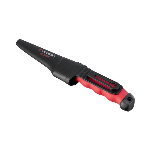 Нож 100 мм, с чехлом, STORM INTERTOOL HT-0536