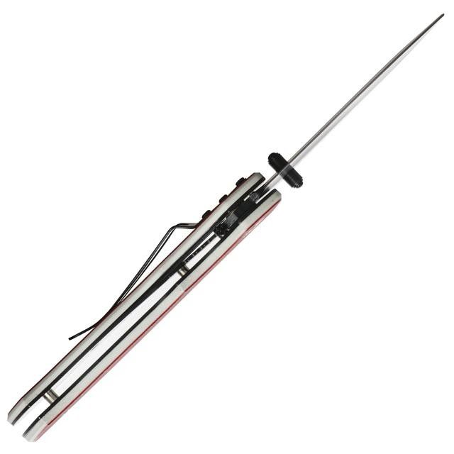 Нож складной, ручка с металлическими вставками INTERTOOL HT-0595