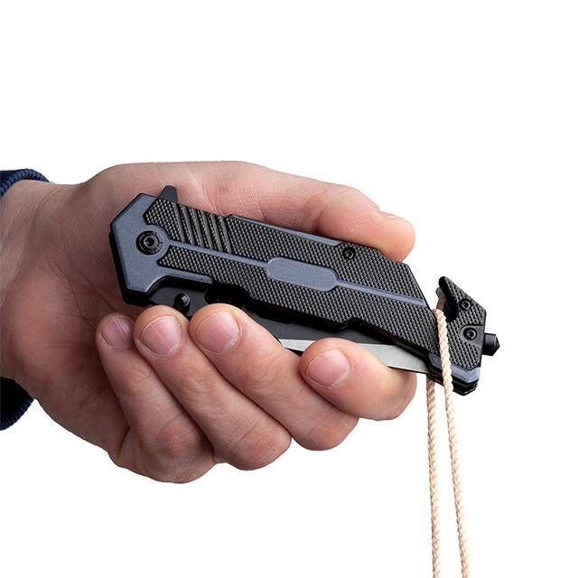 Нож складной с лезвием для разрезания ремней INTERTOOL HT-0598