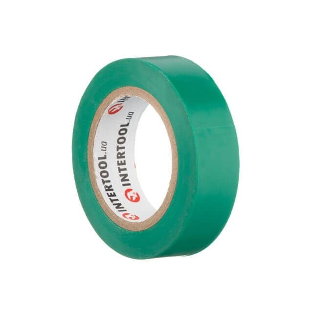 Лента изоляционная 0.15мм*17мм*10м зеленая INTERTOOL IT-0031
