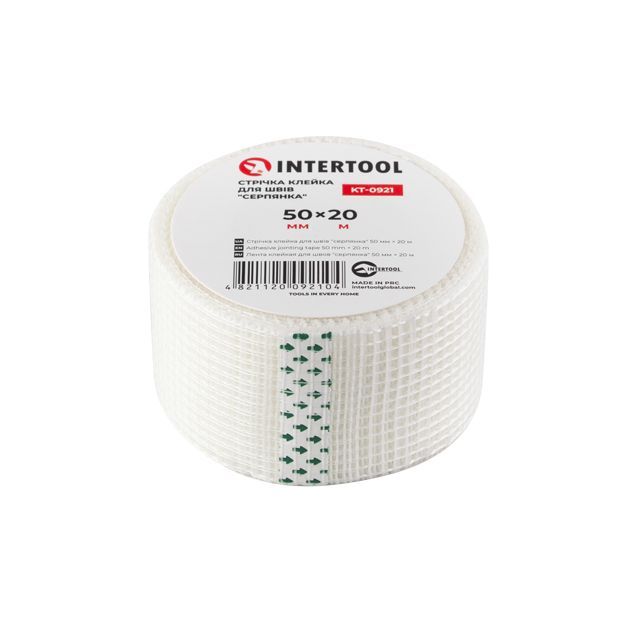 Лента клеящаяся для швов "серпянка" 20 м, 50 мм INTERTOOL KT-0921
