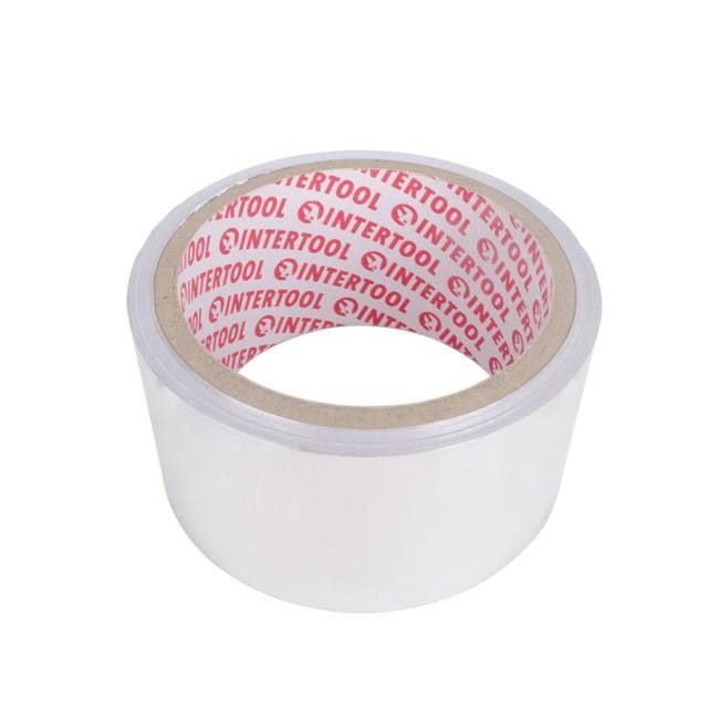 Скотч алюминиевый термостойкий 10 м, 50 мм INTERTOOL KT-0991