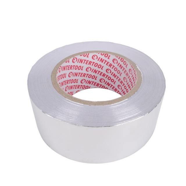 Скотч алюминиевый термостойкий 50 м, 50 мм INTERTOOL KT-0993