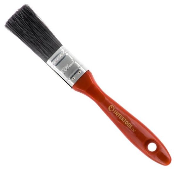 Кисть флейцевая "Лакра", 25*13*54 мм, пластиковая ручка INTERTOOL KT-1425 Кисть флейцевая "Лакра", 25*13*54 мм, пластиковая ручка INTERTOOL KT-1425