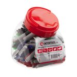 Мини-маркеры перманентные цветные, 80 ед. (черный, синий, зеленый, красный) INTERTOOL KT-5011