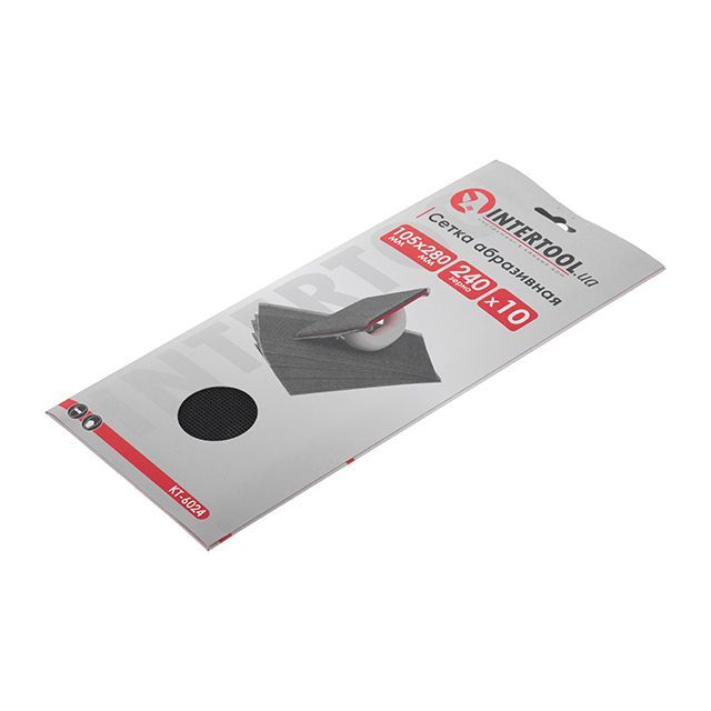 Сетка абразивная 280*105 мм, К240, 10 ед. INTERTOOL KT-6024
