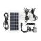 Фонарь аккумуляторный 1 LED 5 W + 22 SMD, выносная солнечная панель, выносные 2 led лампы, кабель для зарядки телефона-планшета INTERTOOL LB-0105