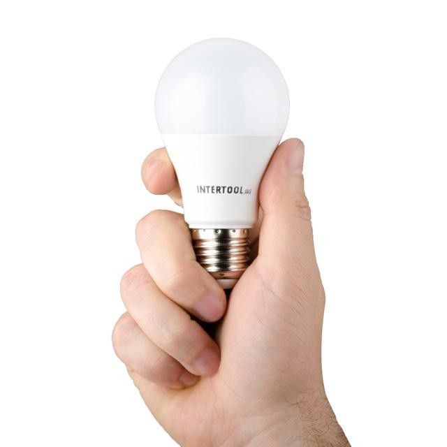 Светодиодная лампа LED 12 Вт, E27, 220 В, гарантия 3 года INTERTOOL LL-0015