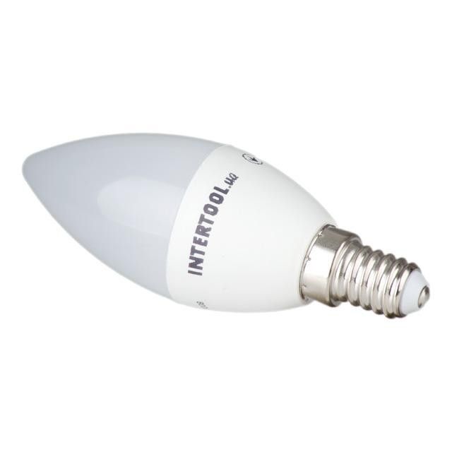 Светодиодная лампа LED 3 Вт, E14, 220 В, гарантия 3 года INTERTOOL LL-0151