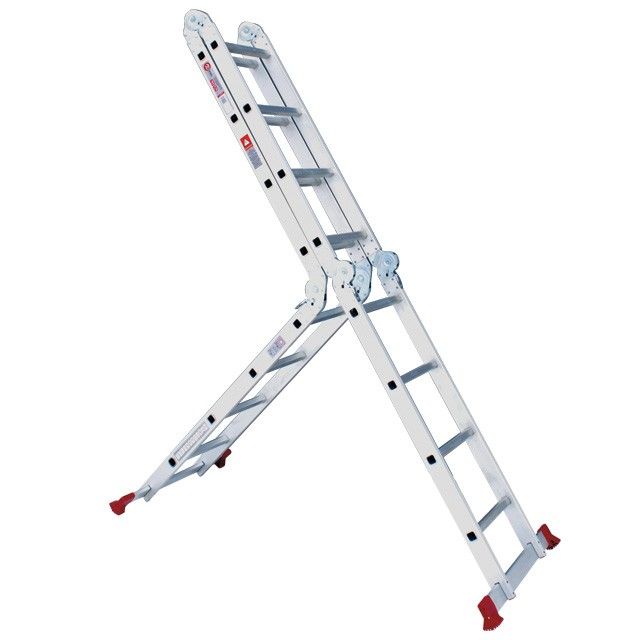 Лестниця алюмінієва трансформер 4х4 сходинки, 4,7 м INTERTOOL LT-0029