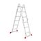 Лестница алюминиевая мультифункциональная трансформер 4*3 ступ., 3,70 м INTERTOOL LT-0030